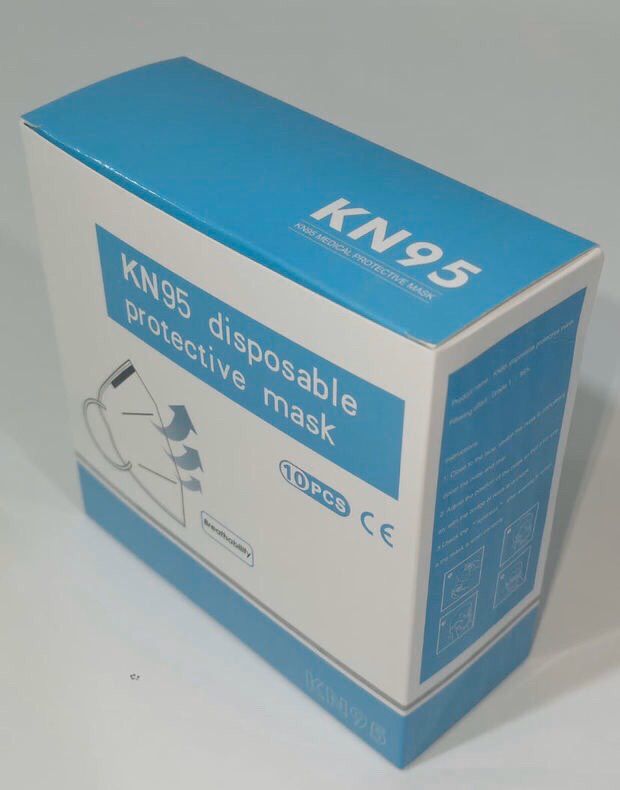 CE FDA KN95 4-слойная нетканая маска для лица с ушной петлей для лица